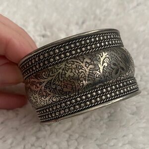 Wide silver cuff bracelet!!